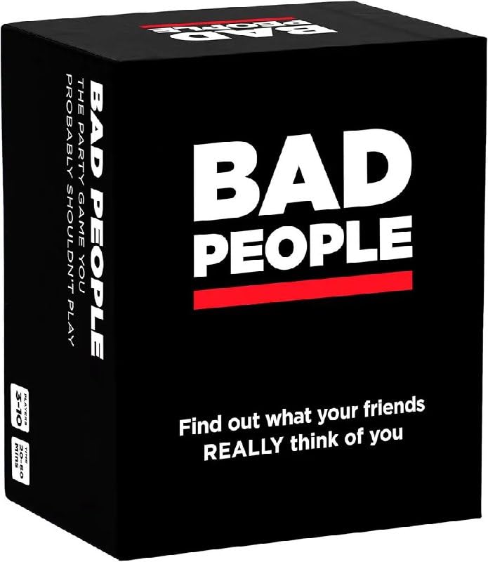 Bad People Party Family Card Game for Adult (Ages: 17 Years & Up; Players: 3-10