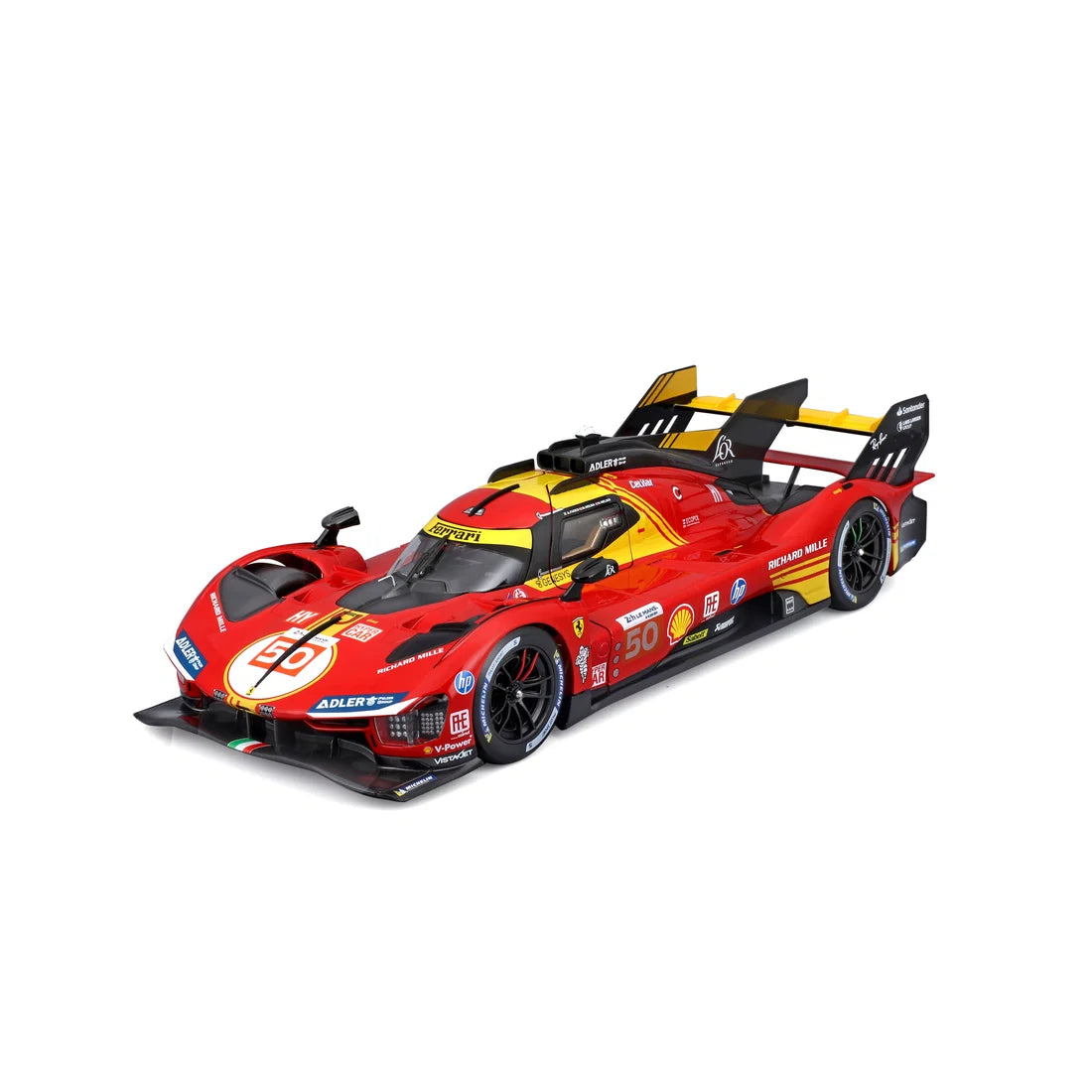 Bburago Ferrari 499P #50 Le Mans Champion 2024 Die-Cast Model Car – 1:18 Scale