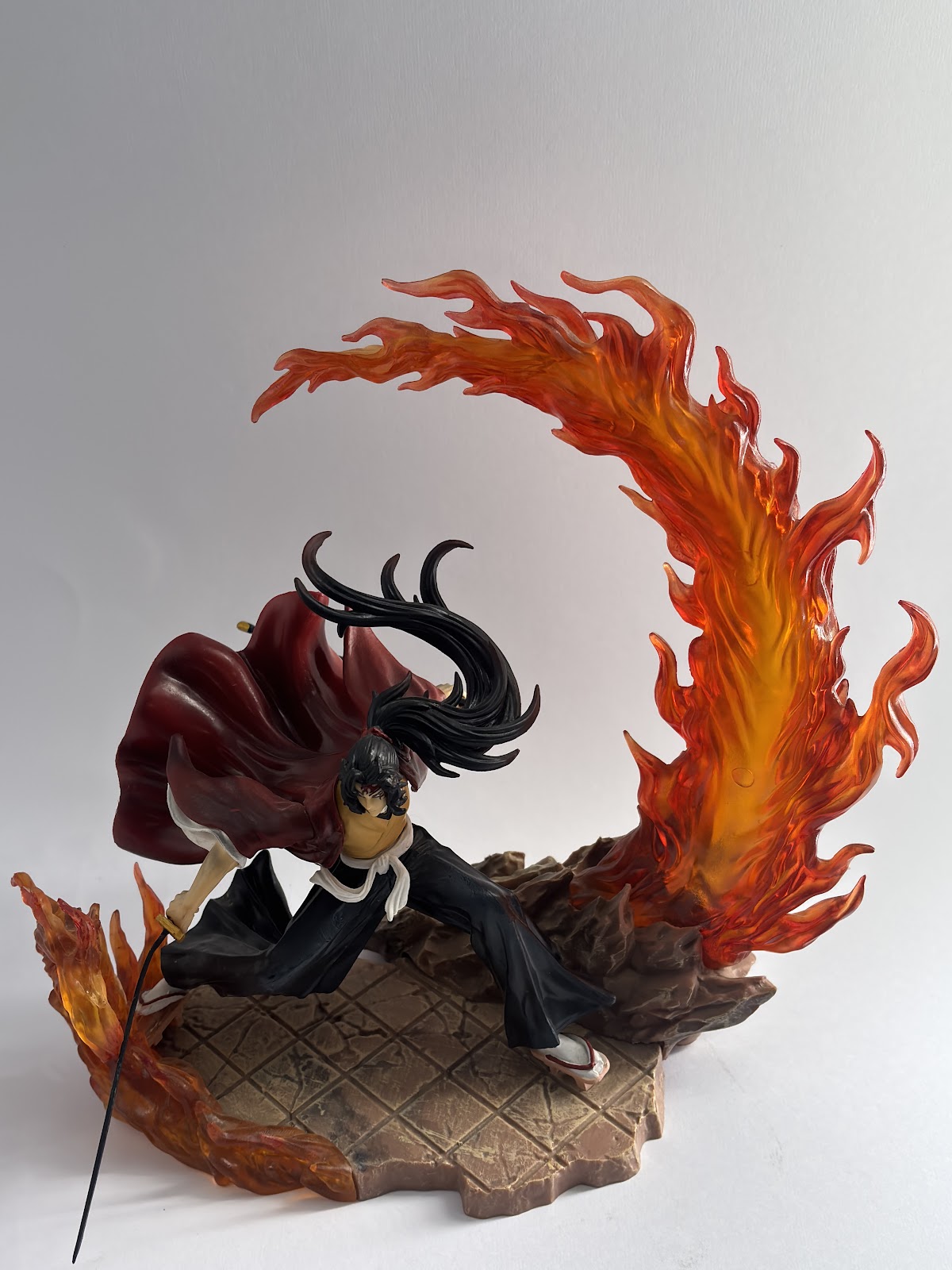Yoriichi Tsugikuni Sun Breathing Battle Action Figure with Fire Effect Base
