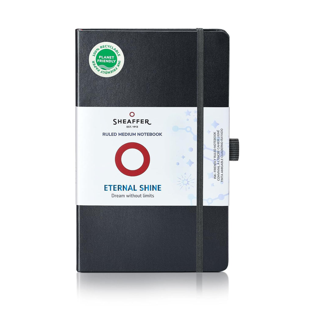 Sheaffer Eternal Shine 90 GSM Hardbound Medium Notebook - Black