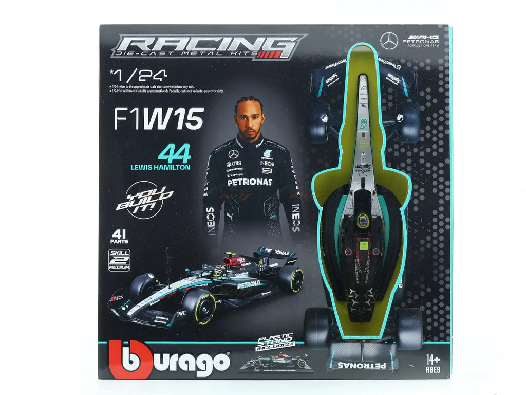 Bburago Mercedes-AMG F1 W15 #44 Lewis Hamilton Die-Cast Model Kit – 1:24 Scale