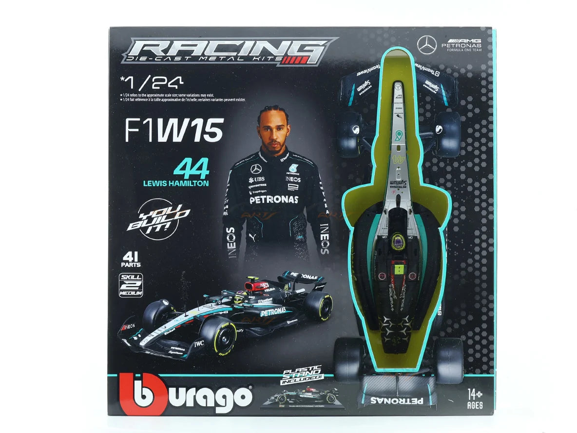 Bburago Mercedes-AMG F1 W15 #44 Lewis Hamilton Die-Cast Model Kit – 1:24 Scale