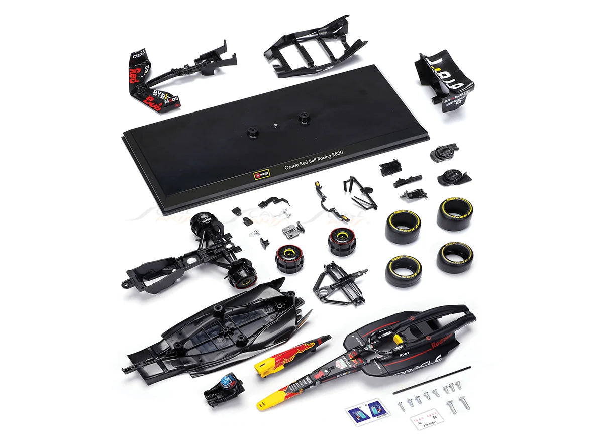 Bburago Oracle Red Bull Racing RB20 #1 Max Verstappen Die-Cast Model Kit – 1:24 Scale