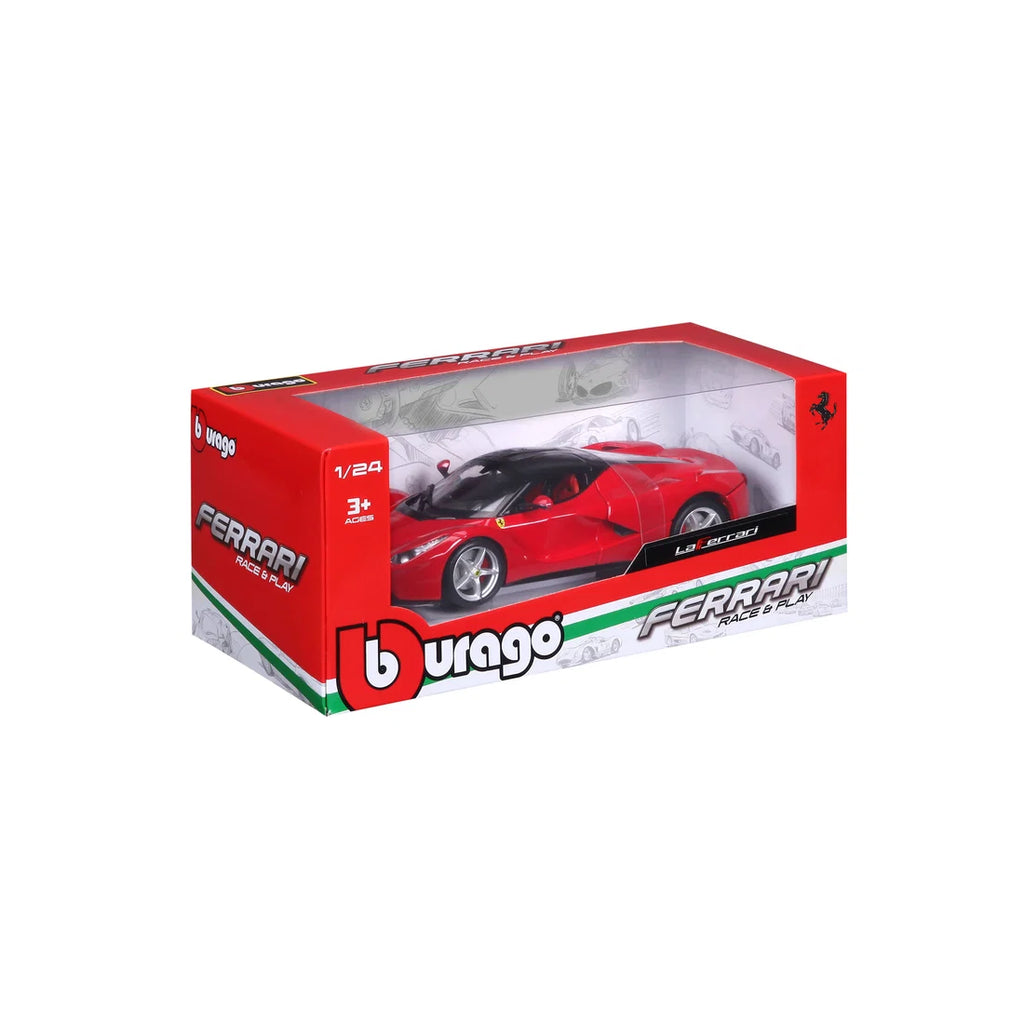 Bburago Ferrari LaFerrari Die-Cast Model Car – Rosso Corsa 1:24 Scale