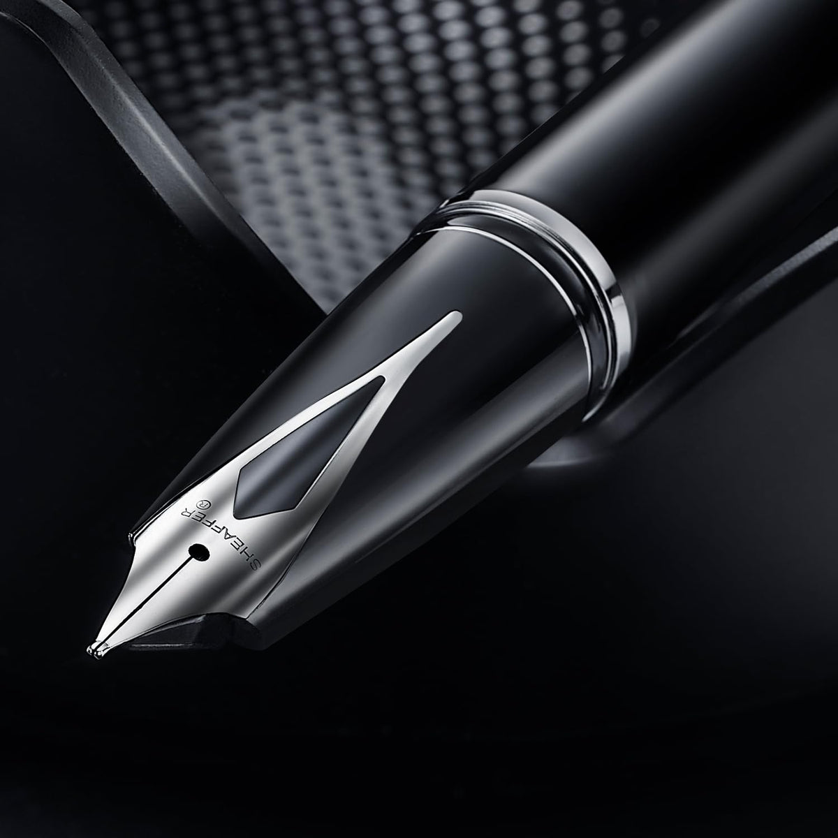 PEN SHEAFFER LEGACY E9064 BLACK AND CHROME FP PEN