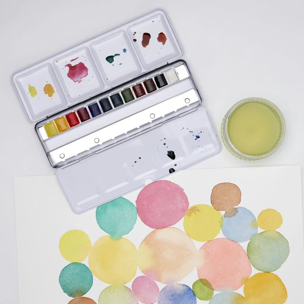 Winsor & Newton Cotman Watercolour 12 Half Pan Travel Tin product box front