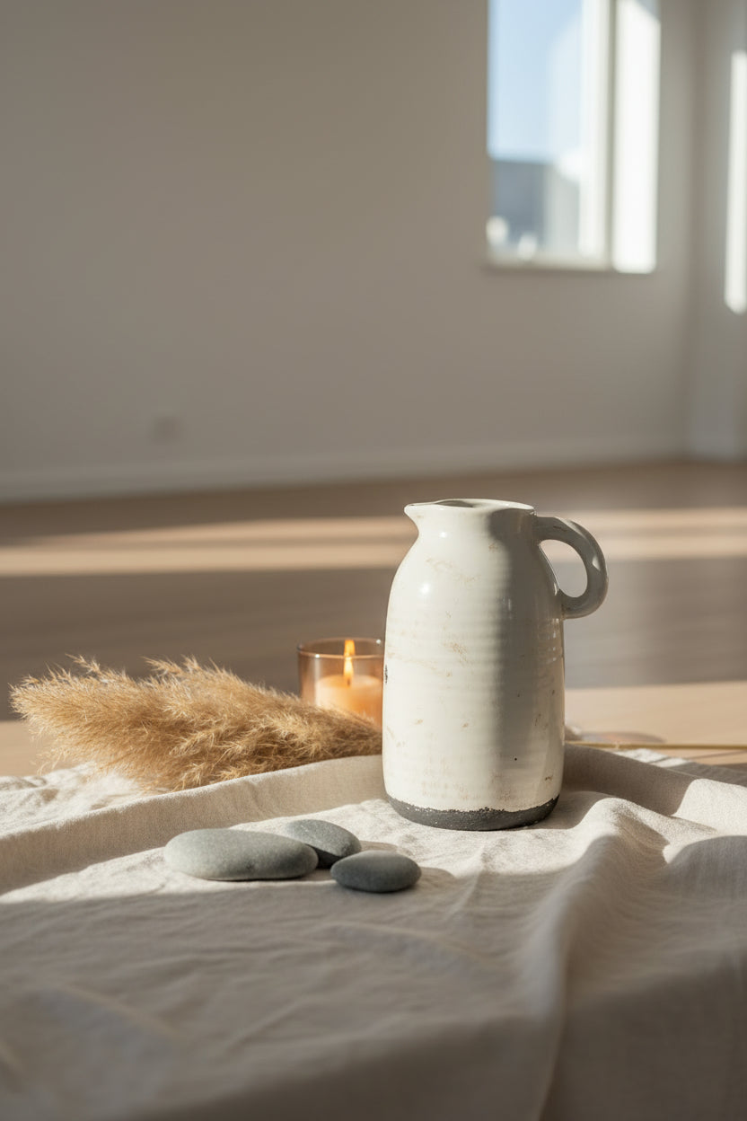 Rustic Ceramic Pitcher Vase