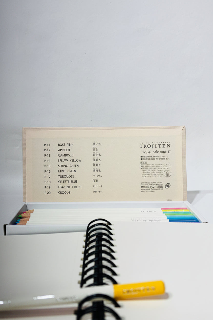 Tombow Irojiten Colored Pencils Vol. 4 Pale Tone II + Brustro A5 Sketchbook Set