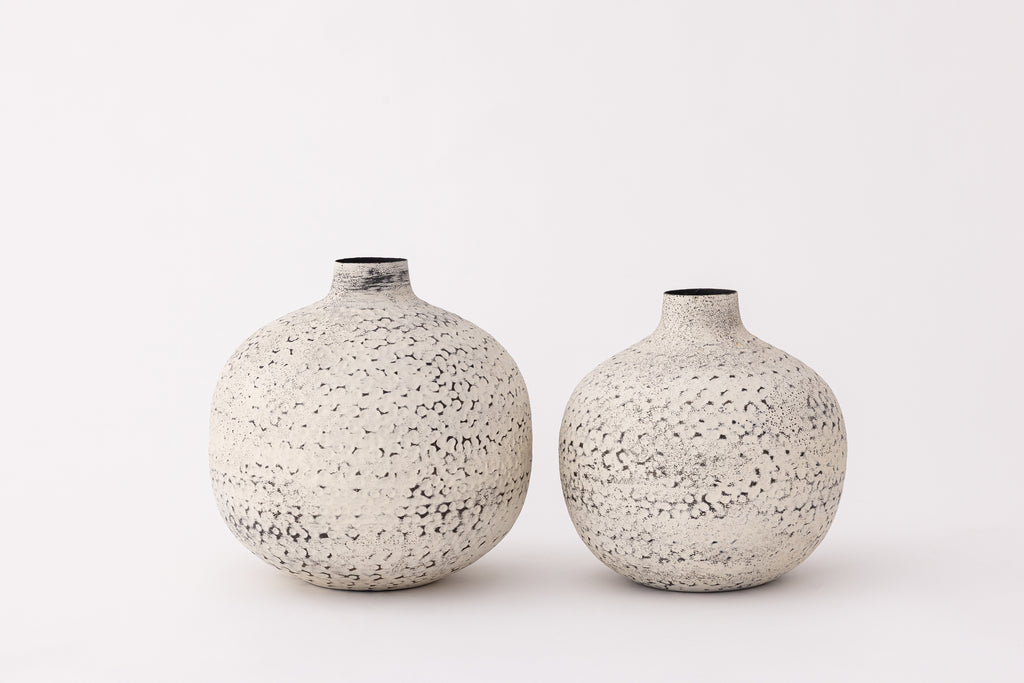Textured Metal Bud Vase