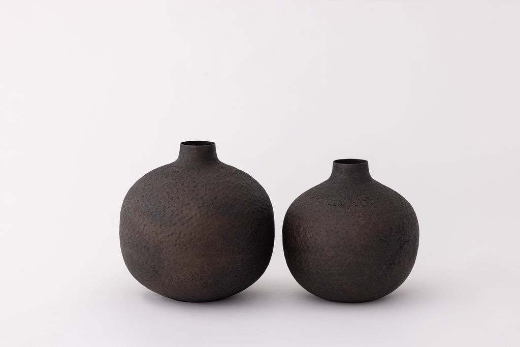 Textured Metal Bud Vase