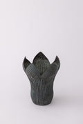 Lotus Bud Vase with Ribbed Petal Form