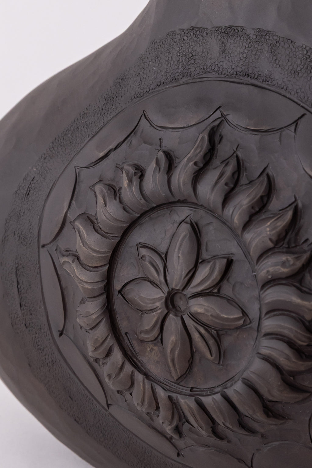 Gourd Form Vase with Sunflower Medallion