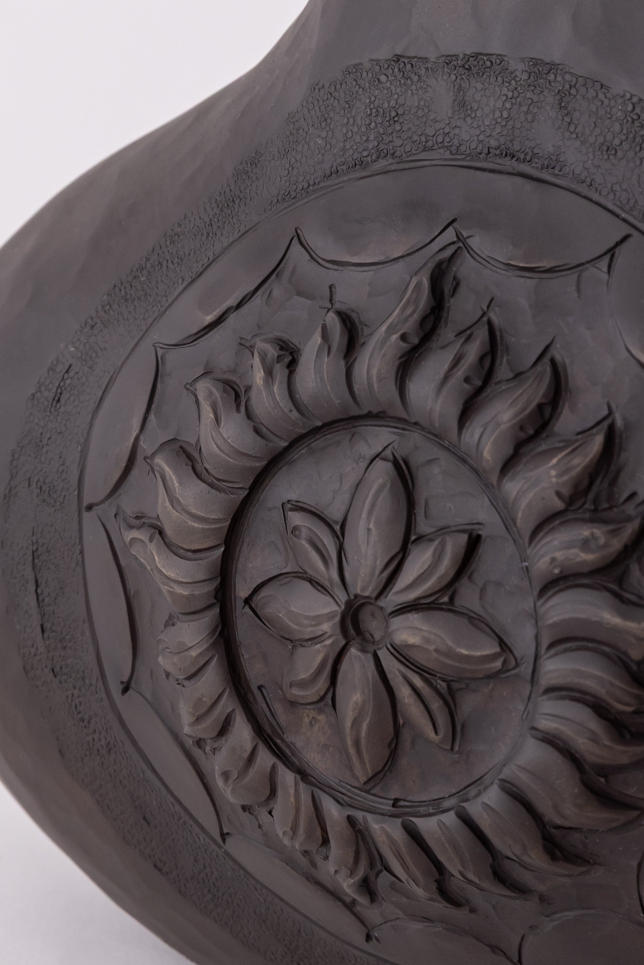 Gourd Form Vase with Sunflower Medallion