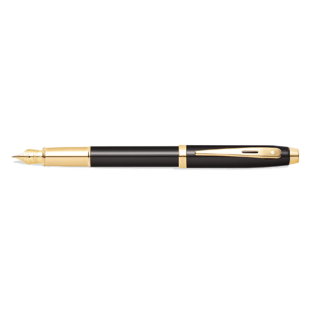Sheaffer 100 Fountain Pen — Glossy Black (Medium)