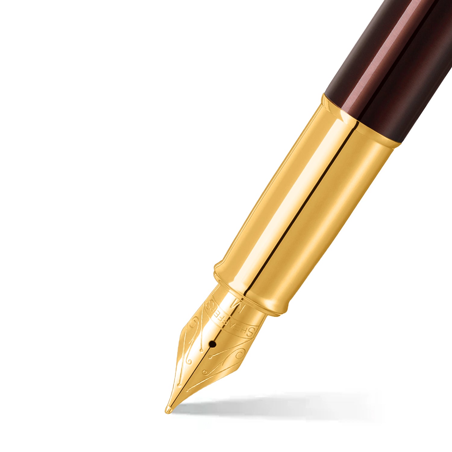 Sheaffer 100 Fountain Pen — Glossy Coffee Brown (Medium)