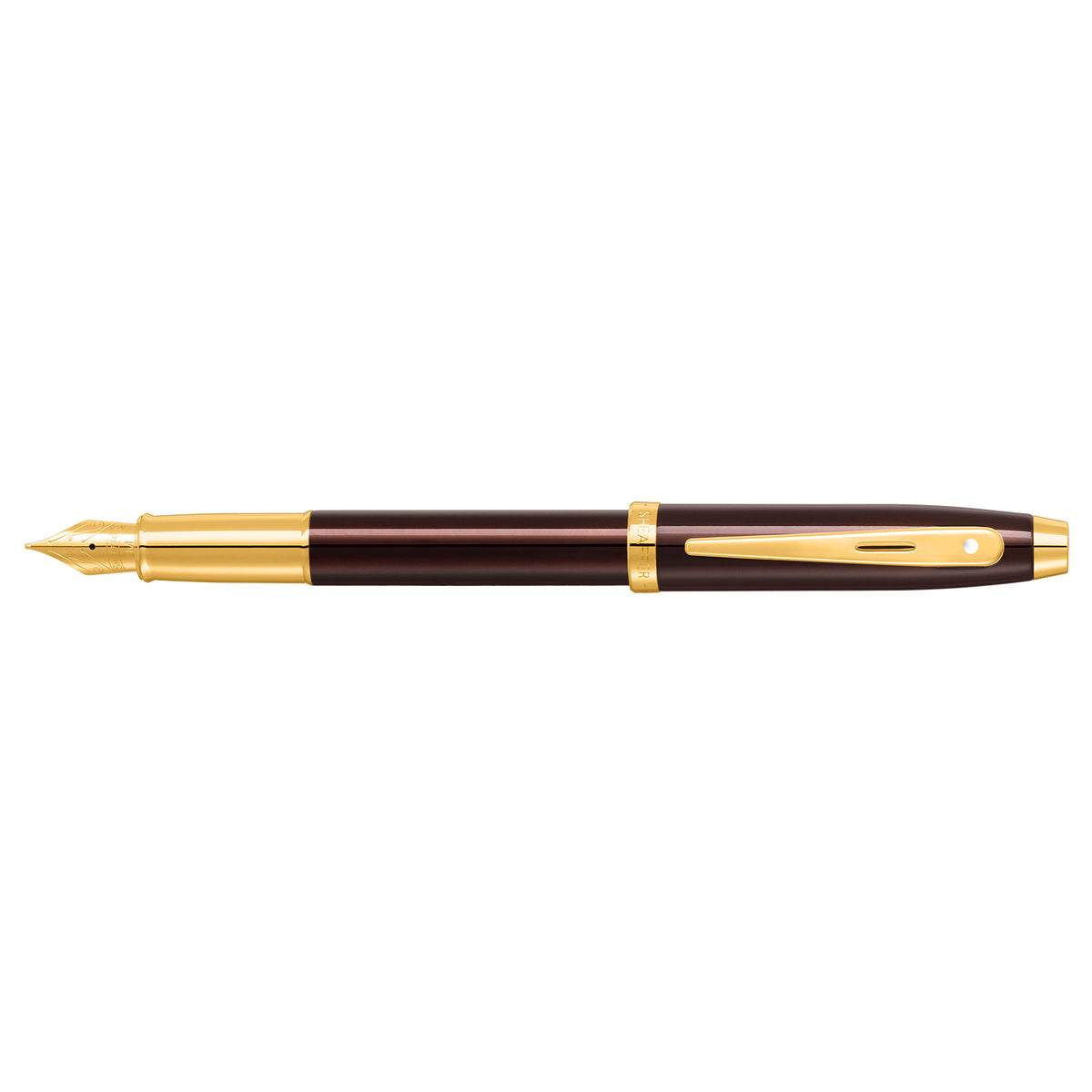 Sheaffer 100 Fountain Pen — Glossy Coffee Brown (Medium)
