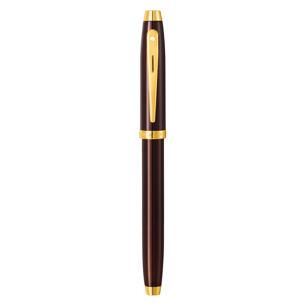 Sheaffer 100 Fountain Pen — Glossy Coffee Brown (Medium)