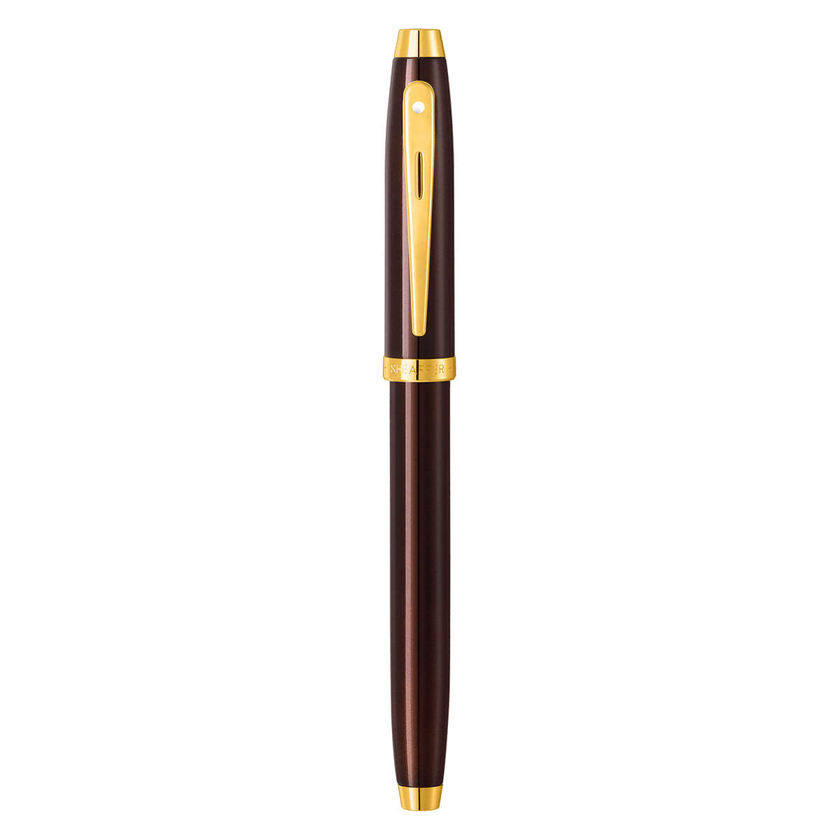 Sheaffer 100 Fountain Pen — Glossy Coffee Brown (Medium)