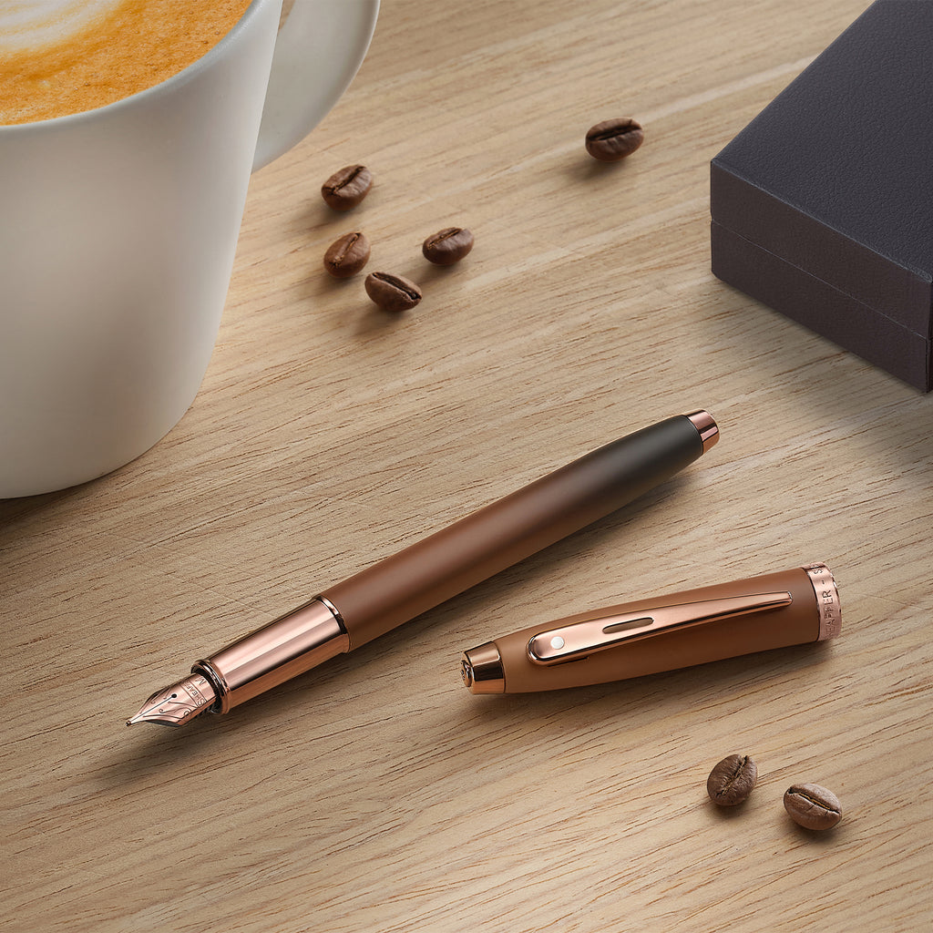 Sheaffer 100 Fountain Pen — Coffee Edition, Matte Brown