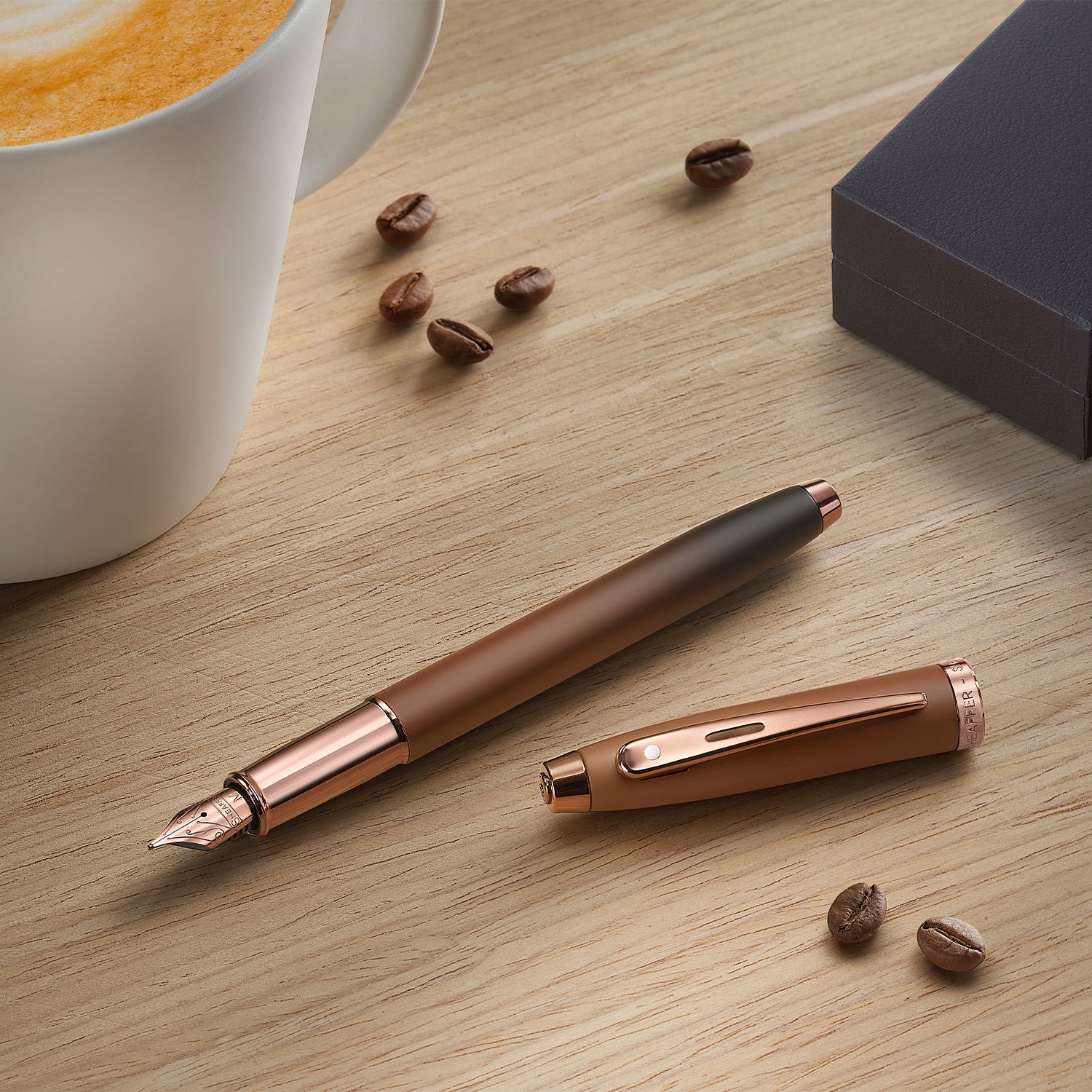 Sheaffer 100 Fountain Pen — Coffee Edition, Matte Brown