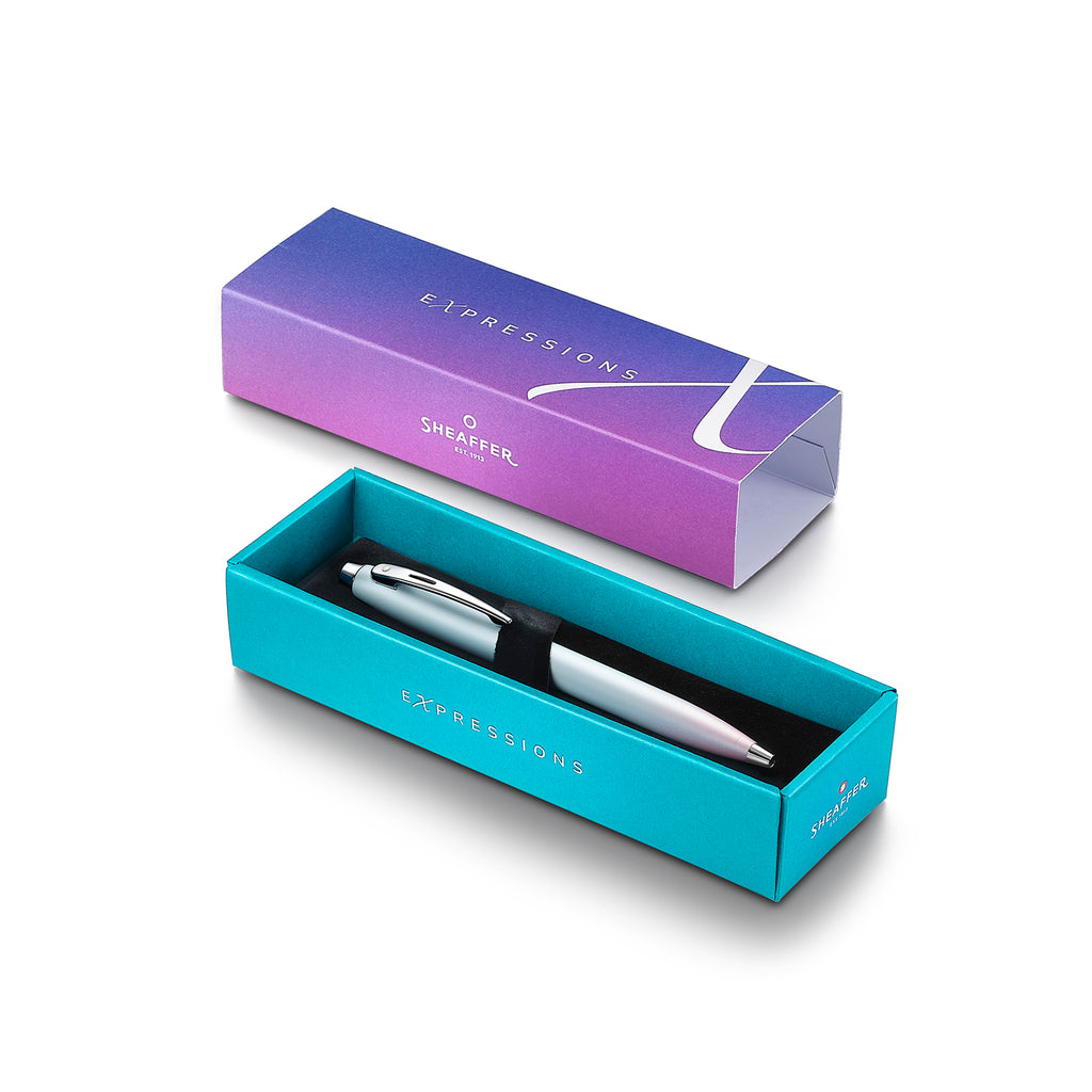 Sheaffer 100 Ballpoint Pen — Blue & Pink Pearlised Gradient