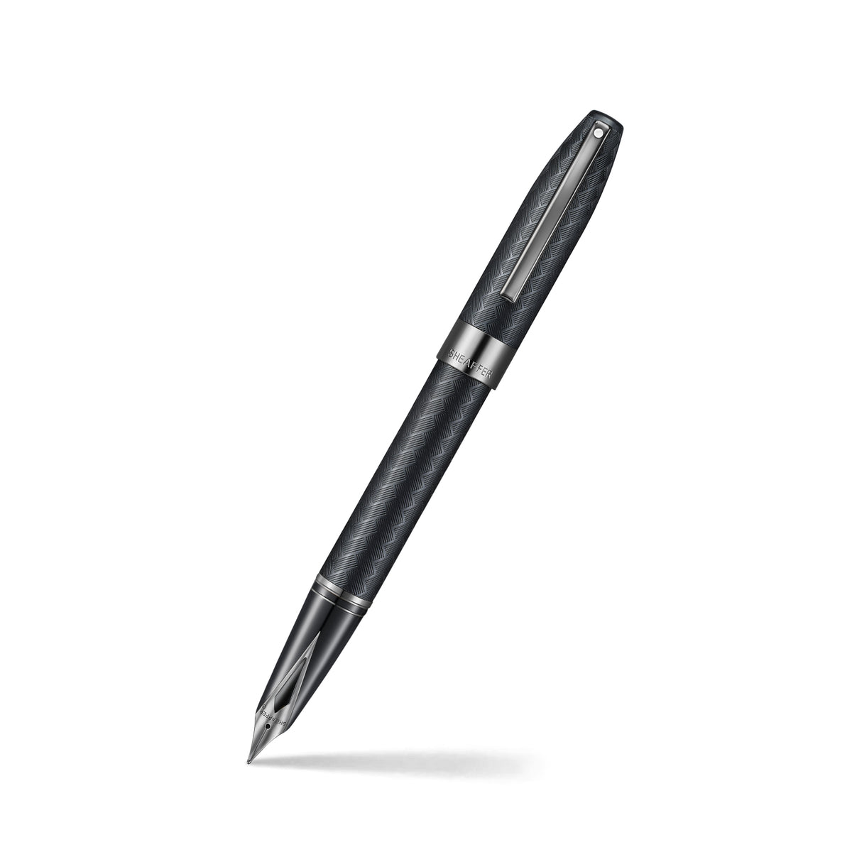 Sheaffer Legacy Chevron Fountain Pen — Matte Black