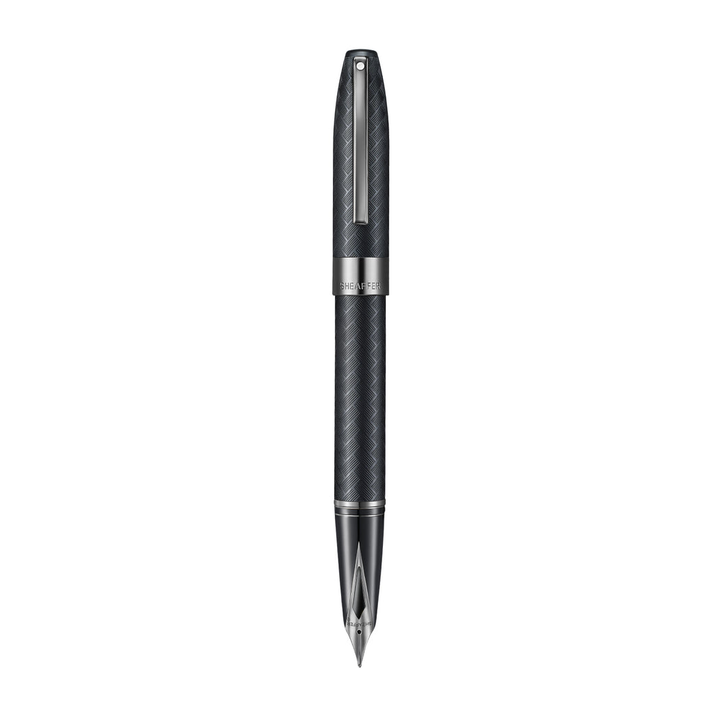 Sheaffer Legacy Chevron Fountain Pen — Matte Black