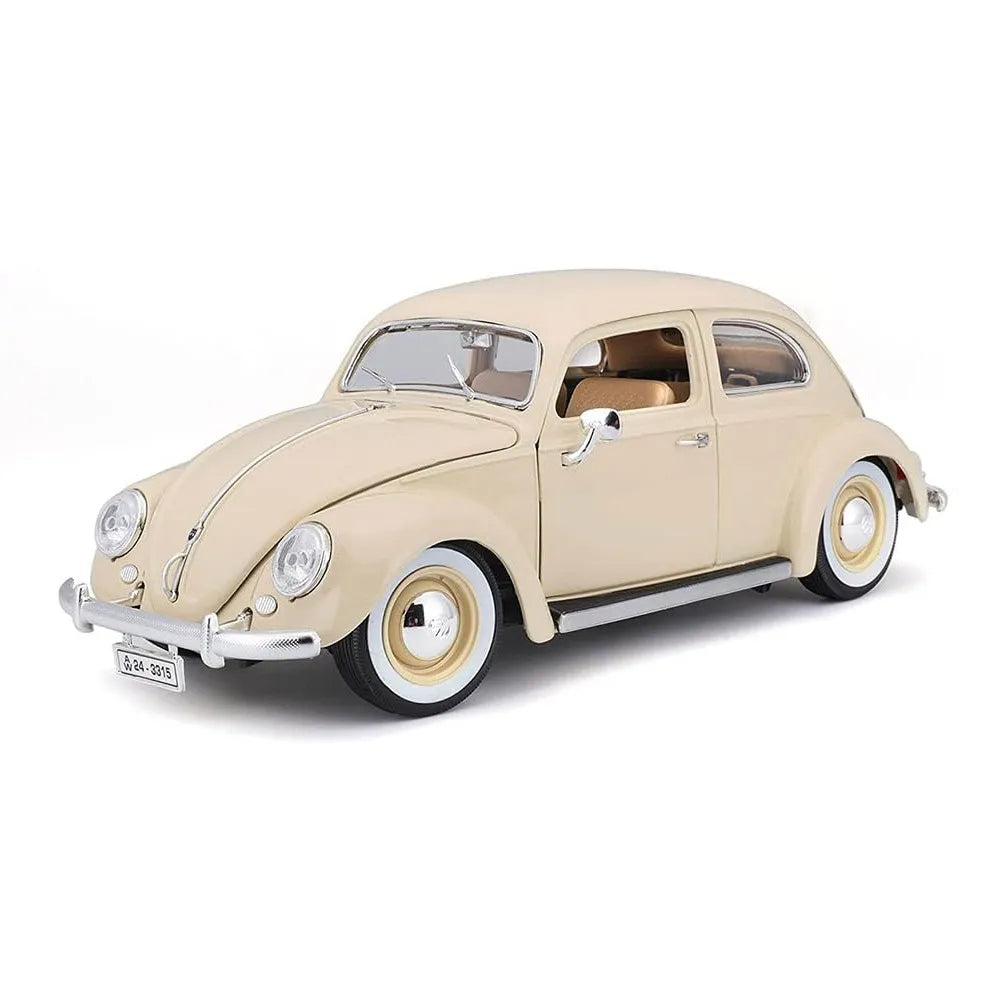 Bburago 1955 Volkswagen Käfer-Beetle Die-Cast Model Car – Cream 1:18 Scale