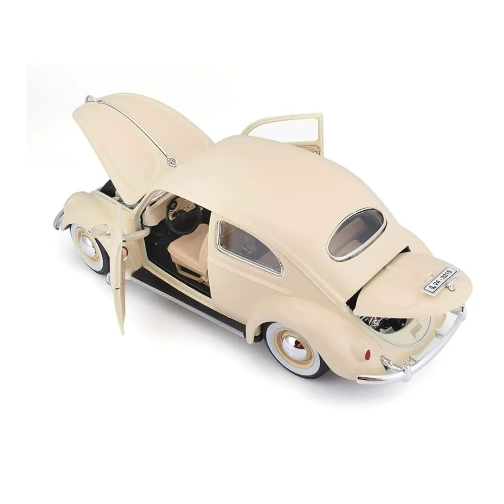 Bburago 1955 Volkswagen Käfer-Beetle Die-Cast Model Car – Cream 1:18 Scale