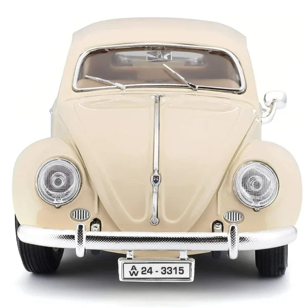 Bburago 1955 Volkswagen Käfer-Beetle Die-Cast Model Car – Cream 1:18 Scale