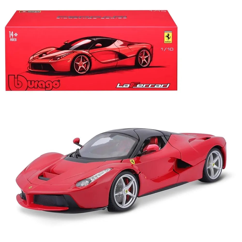 Bburago Ferrari LaFerrari Signature Series Die-Cast Model Car – Rosso Corsa 1:18 Scale