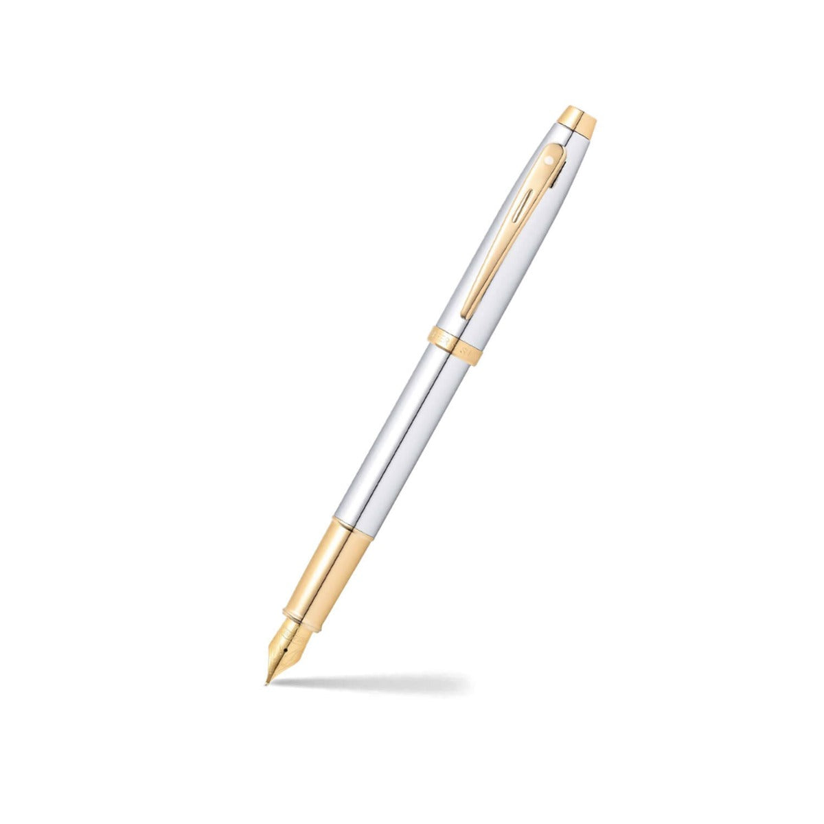 Sheaffer 100 Fountain Pen — Bright Chrome (Medium)